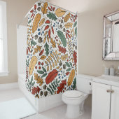 秋のカラーリーフスクエアデザイン シャワーカーテン (インサイチュ)