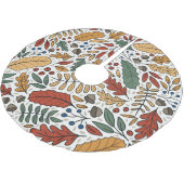 秋のカラーリーフスクエアデザイン ブラッシュドポリエステルツリースカート (アングル)