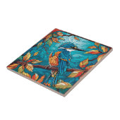 秋のカワセミ瓦 タイル (側面)