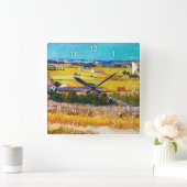秋のカントリーサイド、ヴァンゴッホ スクエア壁時計 (ホーム)