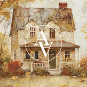 秋のカントリーハウス絵を描の秋ランドスケープアート ポスター