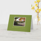 秋のカントリーロード見舞いカード カード (黄色い花)