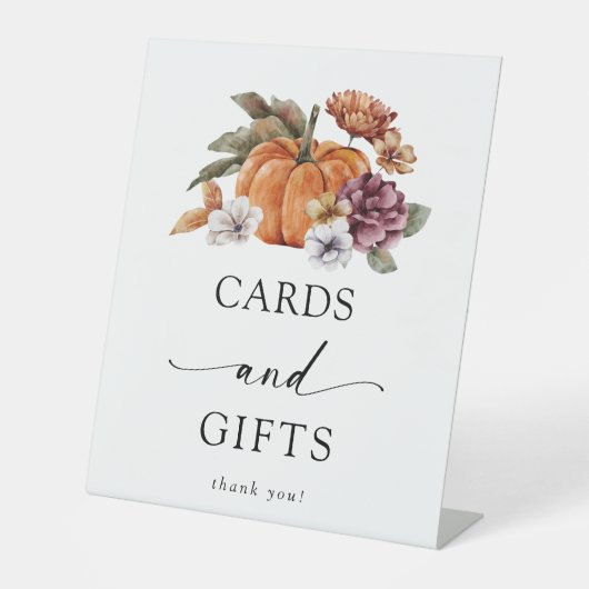 秋のカードとギフト 台座サイン (正面)