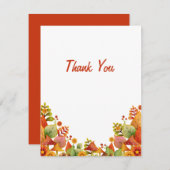 秋のカー感謝していド サンキューカード (正面/裏面)