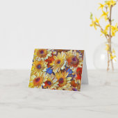 秋のガーテンのムーンマム カード (黄色い花)