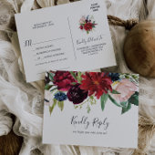 秋のガーデンブルゴーニュ曲リクエストRSVPポストカード インビテーションポストカード