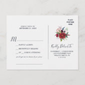 秋のガーデンブルゴーニュ曲リクエストRSVPポストカード インビテーションポストカード (裏面)