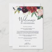 秋のガーデンブルゴーニュ歓迎レター&旅程 (正面)