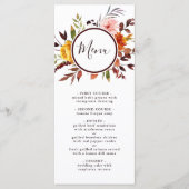 秋のガーデンマルサラウォーターカラー結婚ズ メニュー (正面)