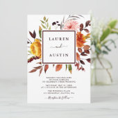秋のガーデンマルサラウォーターカラー結婚ズ 招待状 (スタンド正面)