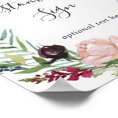 秋のガーデン バーガンディ リース オーダーメイド テキスト サイン (角)