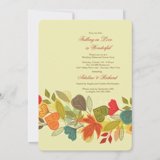 秋のガーランド招待状 招待状 (正面)