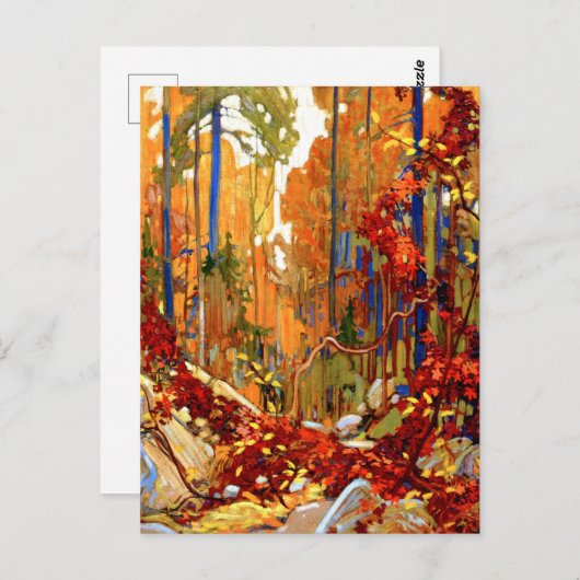 秋のガーランド素晴らしア絵画ート ポストカード (正面/裏面)