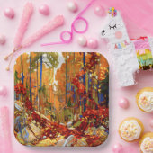 秋のガーランド ペーパープレート (パーティー)