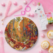 秋のガーランド、有名な絵画もの。 ペーパープレート (パーティー)