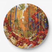 秋のガーランド、有名な絵画もの。 ペーパープレート (正面)