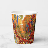 秋のガーランド、有名な絵画もの。 紙コップ (裏面)