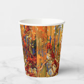 秋のガーランド、有名な絵画もの。 紙コップ (左)