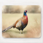 秋のキジ畑金ゴールド マウスパッド (正面)