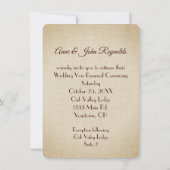 秋のキジ結婚の発願の更新 招待状 (裏面)