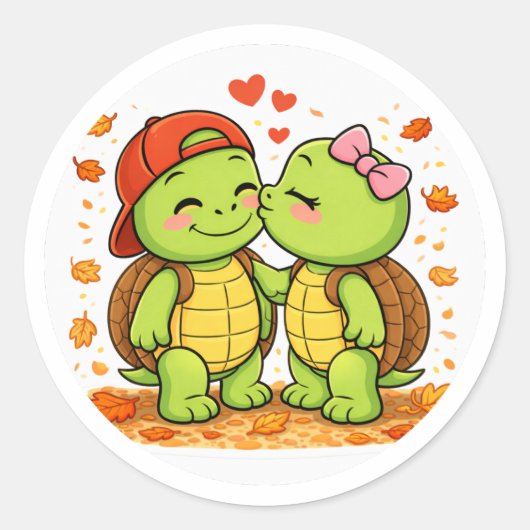 秋のキス ラウンドシール (正面)