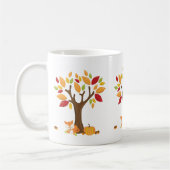 秋のキツネとカボチャ コーヒーマグカップ (左)