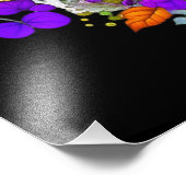 秋のキツネのキノコと紅葉 フォトプリント            (角)