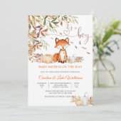 秋のキツネのベイビーシャワー招待状 招待状 (スタンド正面)