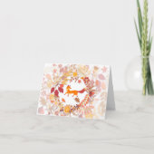 秋のキツネリース カード (正面)