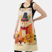 秋のキツネ感謝祭ひまわりカボチャ エプロン (インサイチュ)