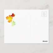 秋のキツネ ポストカード (裏面)