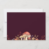 秋のキノコと植物と葉秋の結婚式 セーブザデート (裏面)