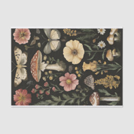 秋のキノコと花の秋切り離し 薄葉紙