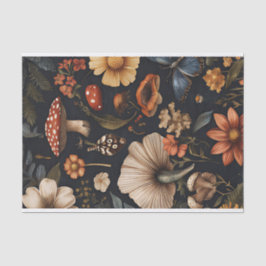 秋のキノコと花の秋切り離し 薄葉紙