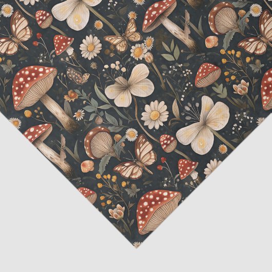 秋のキノコと花の秋切り離し 薄葉紙 (詳細)