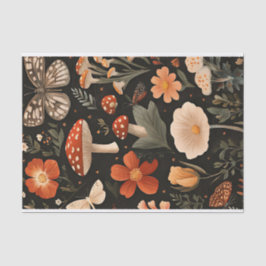 秋のキノコと花の秋切り離し 薄葉紙