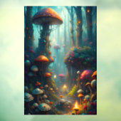 秋のキノコの窓が引っ掛かる ウィンドウサイン (シート3)