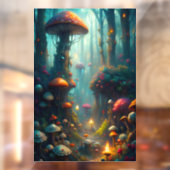 秋のキノコの窓が引っ掛かる ウィンドウサイン (シート2)