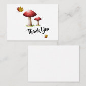秋のキノコサンキューカード ノートカード (正面/裏面)