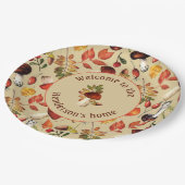 秋のキノコパーソナライズされた紙プレート ペーパープレート (アングル)