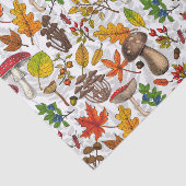 秋のキノコ葉や、ナッツやベリー 薄葉紙 (詳細)