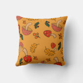 秋のキノコ装飾用クッション クッション (裏面)