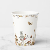 秋のキノコ |ウッドランド・フォレスト・ベビーシャワー 紙コップ (裏面)