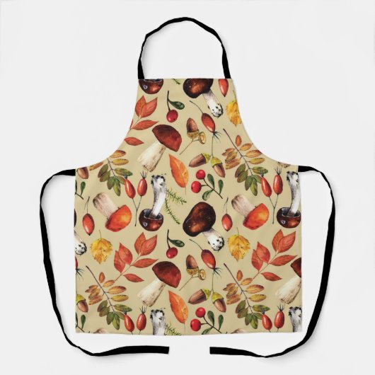 秋のキノコ エプロン (正面)