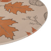 秋のキノコ カッティングボード (角)