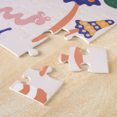 秋のキノコ、カラフルシームレスデザイン。 ジグソーパズル (側面)