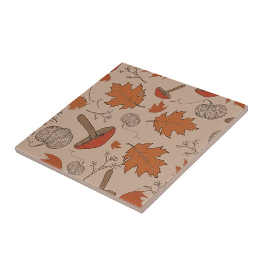 秋のキノコ タイル (側面)