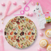 秋のキノコ ペーパープレート (パーティー)