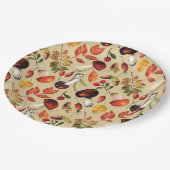 秋のキノコ ペーパープレート (アングル)