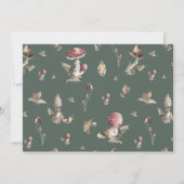 秋のキノコ | Woodland Forest Bookリクエスト 招待状 (裏面)